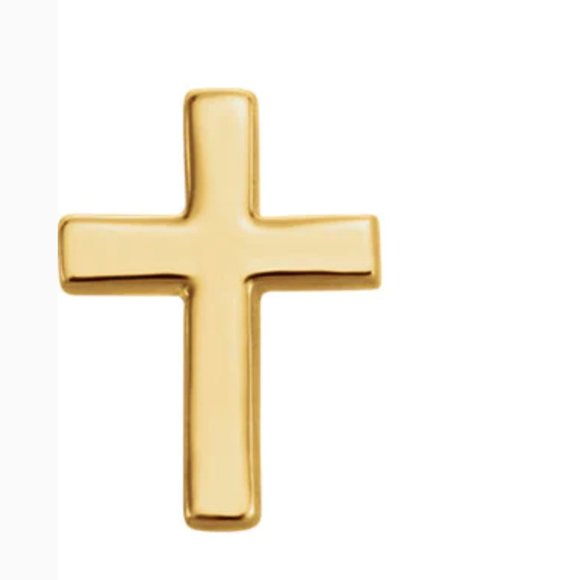 NWT Bon Levy 14K Yellow Gold Cross Stud Earrings - Picture 8 of 8